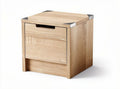 Wooden storage box with drawer for organizing home essentials 25 x 25 x 15cm