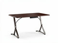 Wooden desk with adjustable height and metal frame 120 x 60 x 75cm