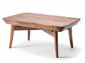 Walnut wood coffee table modern design 120 x 60 x 45cm for living room