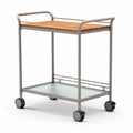 Wooden top serving cart with metal frame and wheels 90 x 50 x 85cm