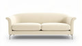 Cream fabric loveseat sofa with steel legs 220 x 100 x 80cm