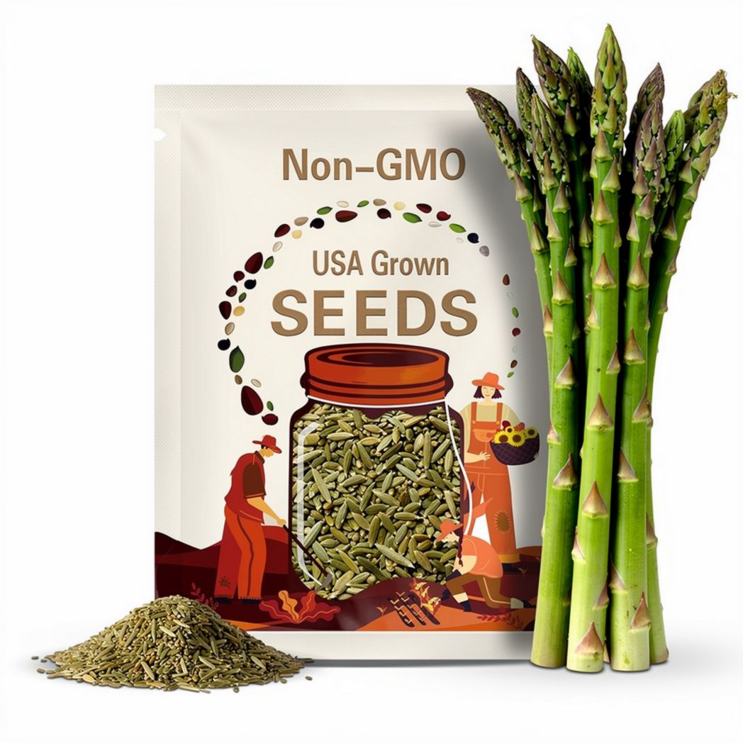 UC157 F2 Asparagus Seeds – High-Yielding, Heat-Tolerant Variety, Produces Uniform Gourmet Spears, Heirloom, Easy to Grow | 50 Seeds