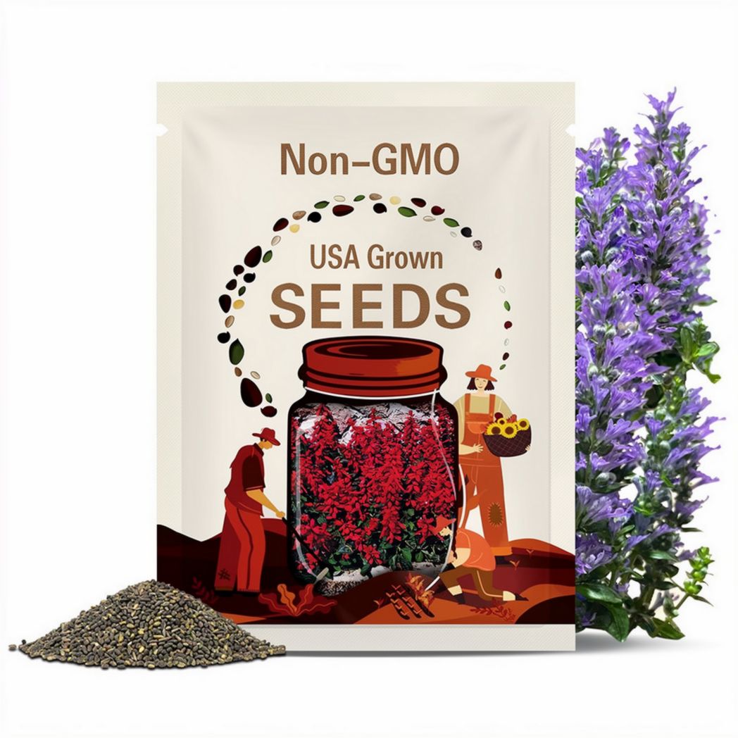 Salvia Saint John’s Fire Seeds USA Flower Seeds Heirloom NJ Grower see my store for largest selection